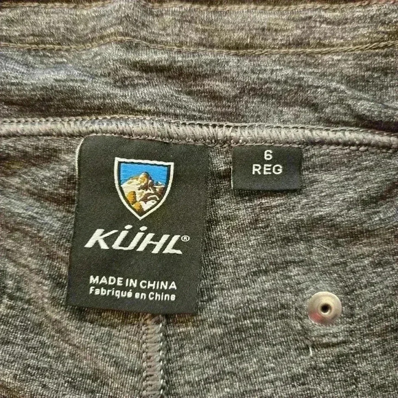 Kuhl Mova Pull On Wide Leg Stretch Cargo Pants Heather Gray Size 6 Regular - Picture 7 of 10